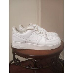 Nike Air Force 1 Low '07 Mens Size 10 White Athletic Leather Shoes Sneakers